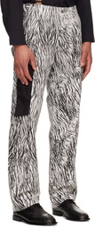 Olly Shinder White & Black Gardiner Cargo Pants