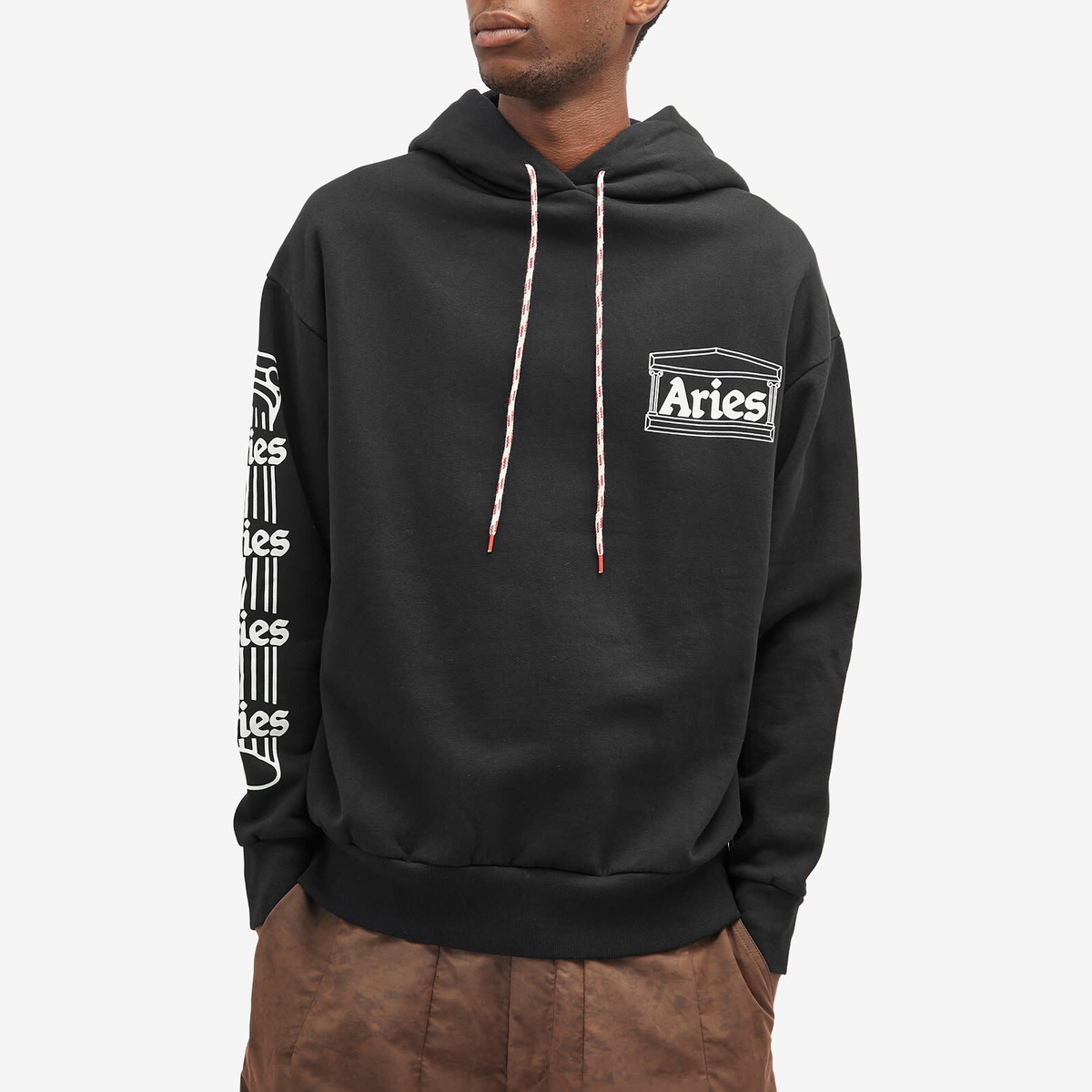Aries Men's Column Hoodie in Black