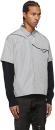 HELIOT EMIL Grey Taffeta Carabiner Shirt