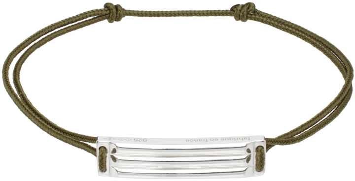 Photo: Le Gramme Khaki Godron Cord 'Le 5g' Bracelet