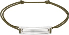 Le Gramme Khaki Godron Cord 'Le 5g' Bracelet