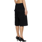 Entire Studios Black Spar Denim Shorts