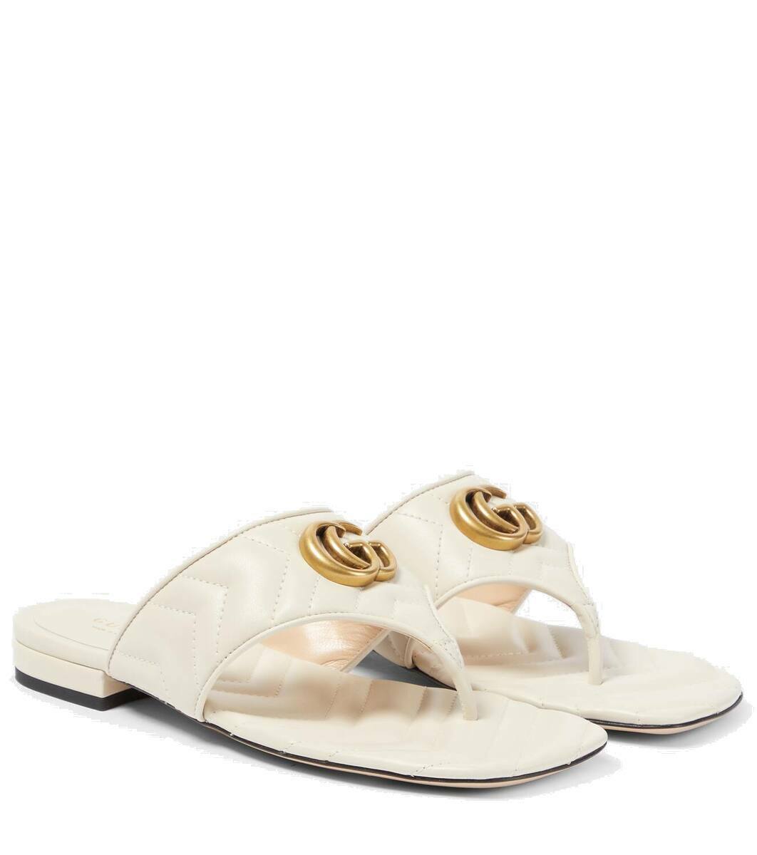 GG MARMONT 25 SANDAL WHITE CALKSKIN