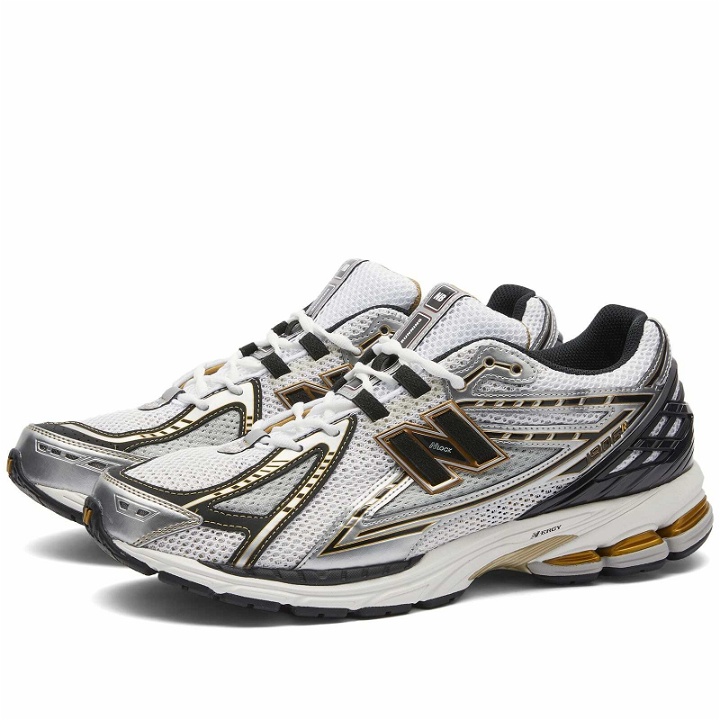 Photo: New Balance M1906RA Sneakers in White/Gold