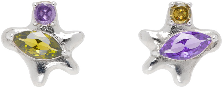 Collina Strada Silver Stella Stud Earrings