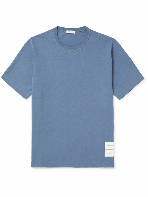 Photo: Norse Projects - Holger Cotton-Jersey T-Shirt - Blue