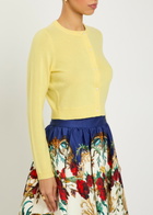Alice + Olivia Dollie Cashmere-blend Cardigan Yellow