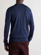 Maison Kitsuné - Logo-Appliquéd Wool Sweater - Blue