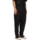 D by D Black Glossy Stripe Trousers