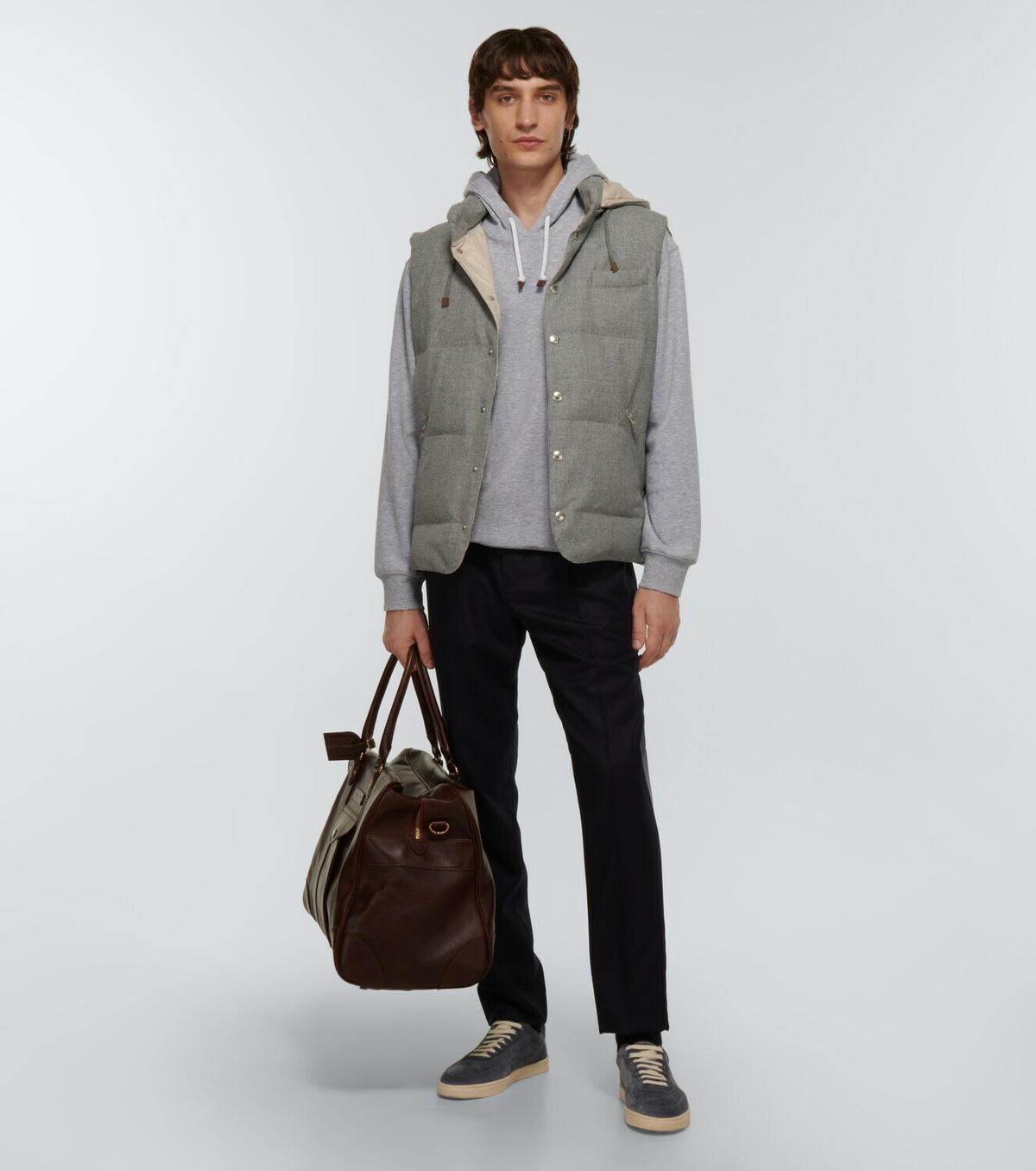 Brunello Cucinelli Cotton-blend jersey hoodie