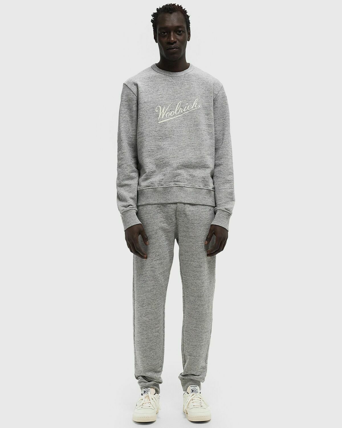WOOLRICH MOULINE CREWNECK Grey Mens Sweatshirt