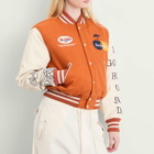 SUNDAYFRUITMARKET Women's Golden Hour Varsity Jacket in Orange