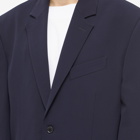 Balenciaga Men's Single Breasted Suit Jacket in Dark Navy