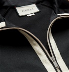 Gucci - Logo-Jacquard Webbing-Trimmed Tech-Jersey Track Jacket - Black