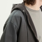 Auralee Men's Zip Up Pima Hoody in Ink Black
