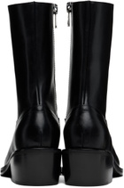 Dries Van Noten Black Leather Boots