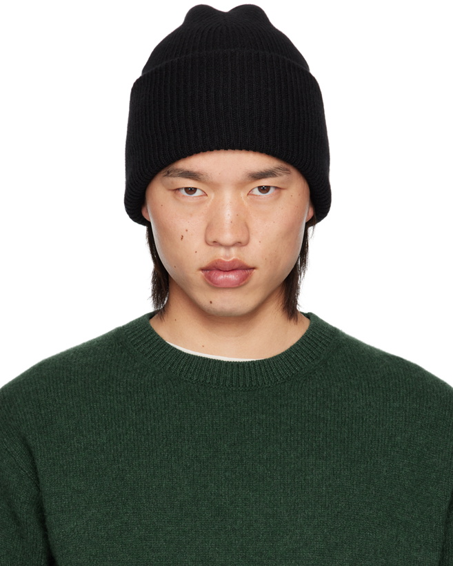 Photo: The Elder Statesman Black Parker Beanie