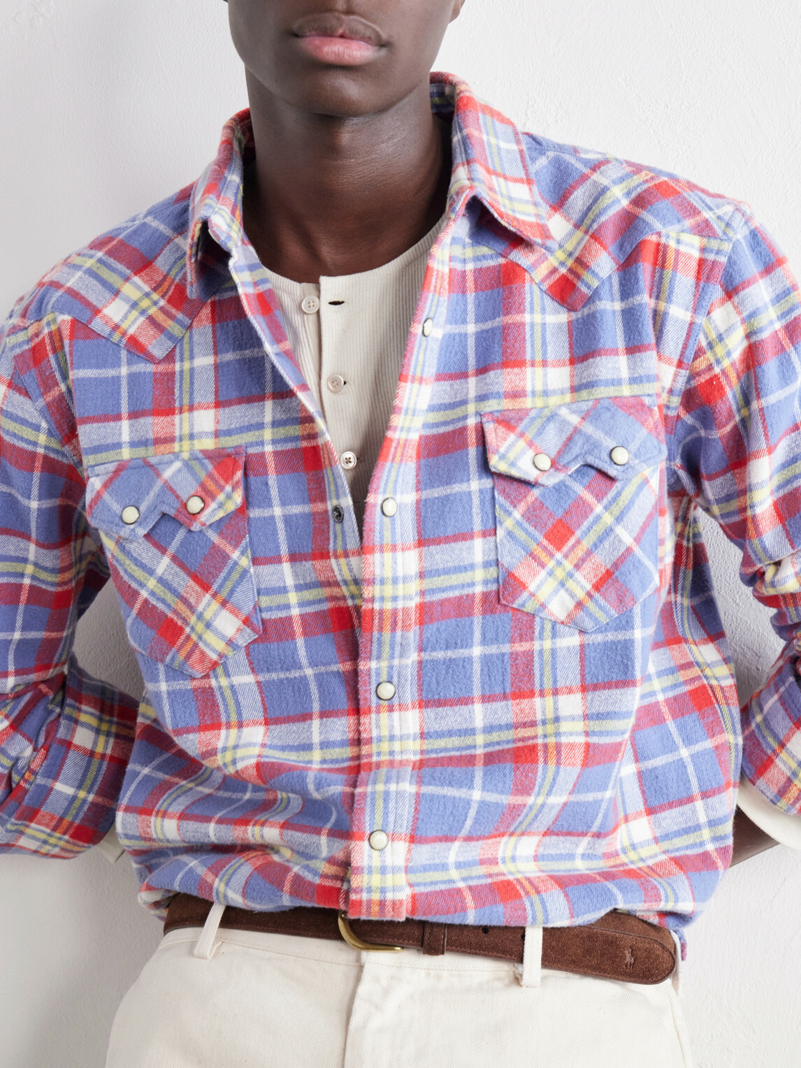 Fortela - Josh Checked Cotton Shirt - Red