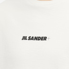 Jil Sander+ Men's Crew Neck Logo T-Shirt in Porcelain