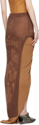 Rick Owens Brown Porterville Spider Ziggy Maxi Skirt