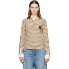 Stella McCartney Yellow Fancy Stripe Crest Polo Shirt