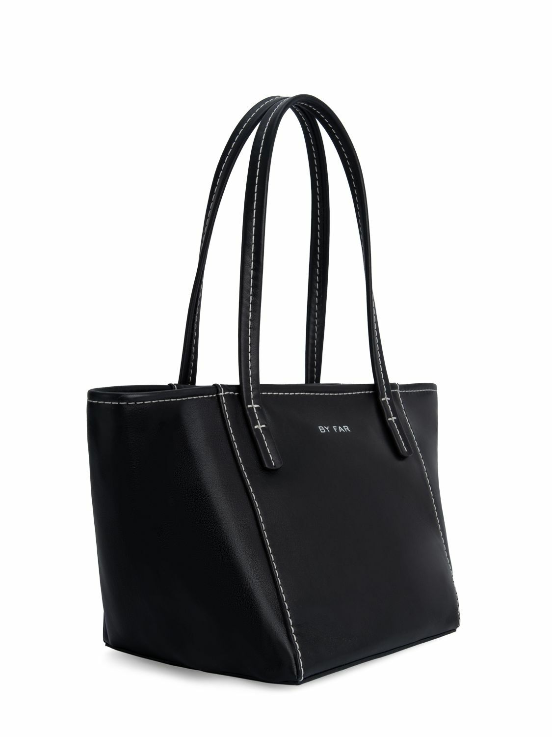 BY FAR Bar Box Leather Tote Bag