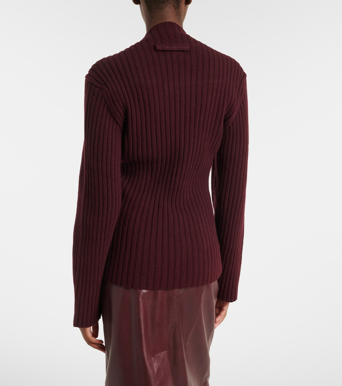 Victoria Beckham Ribbed-knit wool and cashmere sweater