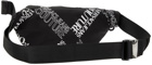 Versace Jeans Couture Black Logo Check Belt Bag