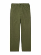 OrSlow - Straight-Leg Herringbone Cotton Trousers - Green