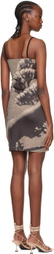 ELLISS SSENSE Exclusive Brown Recycled Polyester Mini Dress
