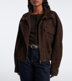 Nour Hammour Suede blouson jacket