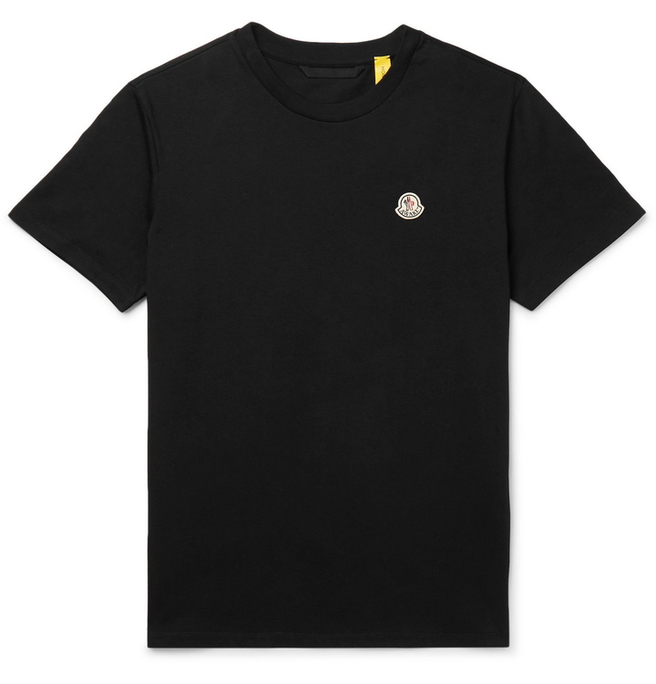 Photo: Moncler Genius - Awake NY 2 Moncler 1952 Logo-Print Cotton-Jersey T-Shirt - Black