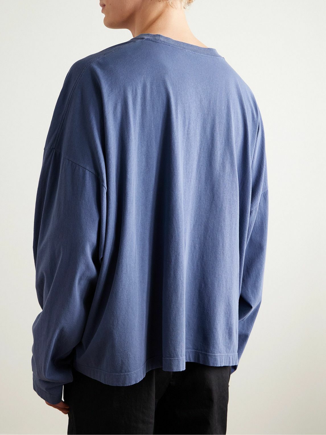 The Row - Haru Cotton-Jersey T-Shirt - Blue The Row