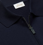 Brioni - Slim-Fit Wool Half-Zip Sweater - Men - Navy