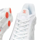 Nike Women's W SHOX R4 Sneakers in White/Silver/Orange