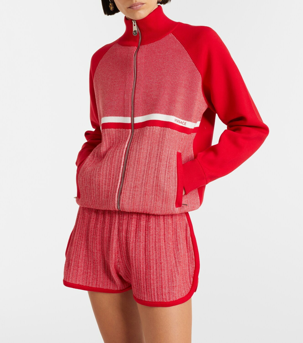 Versace Cotton-blend jacquard jacket