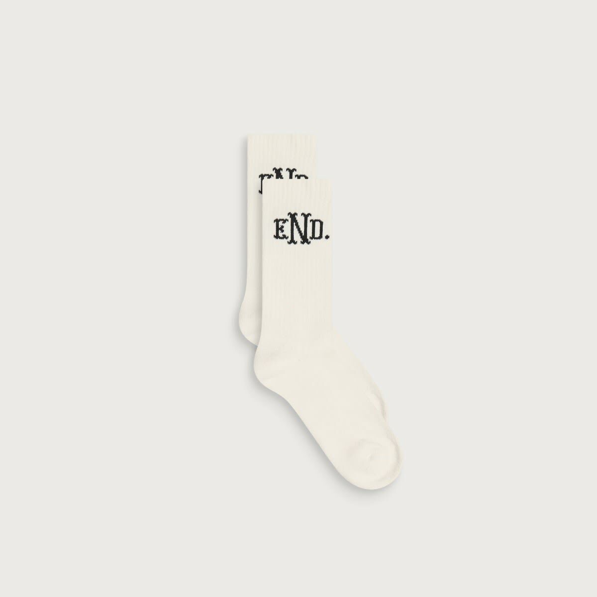 END. Monogram Sock in Off White
