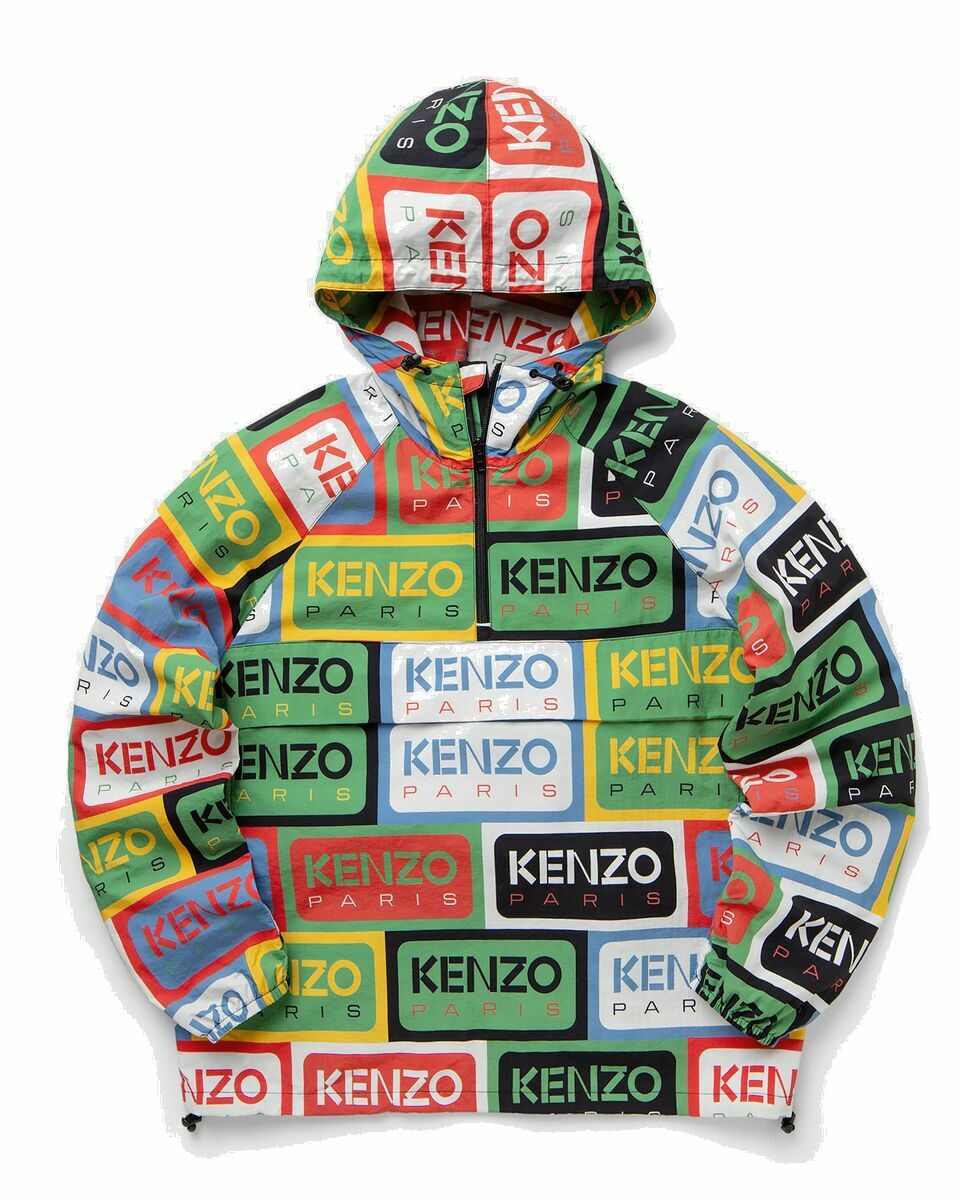 Photo: Kenzo Label Packable Anorak Multi - Mens - Half Zips|Windbreaker