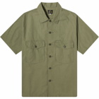 Needles Men's Short Sleeve Fatigue Shirt in Olive