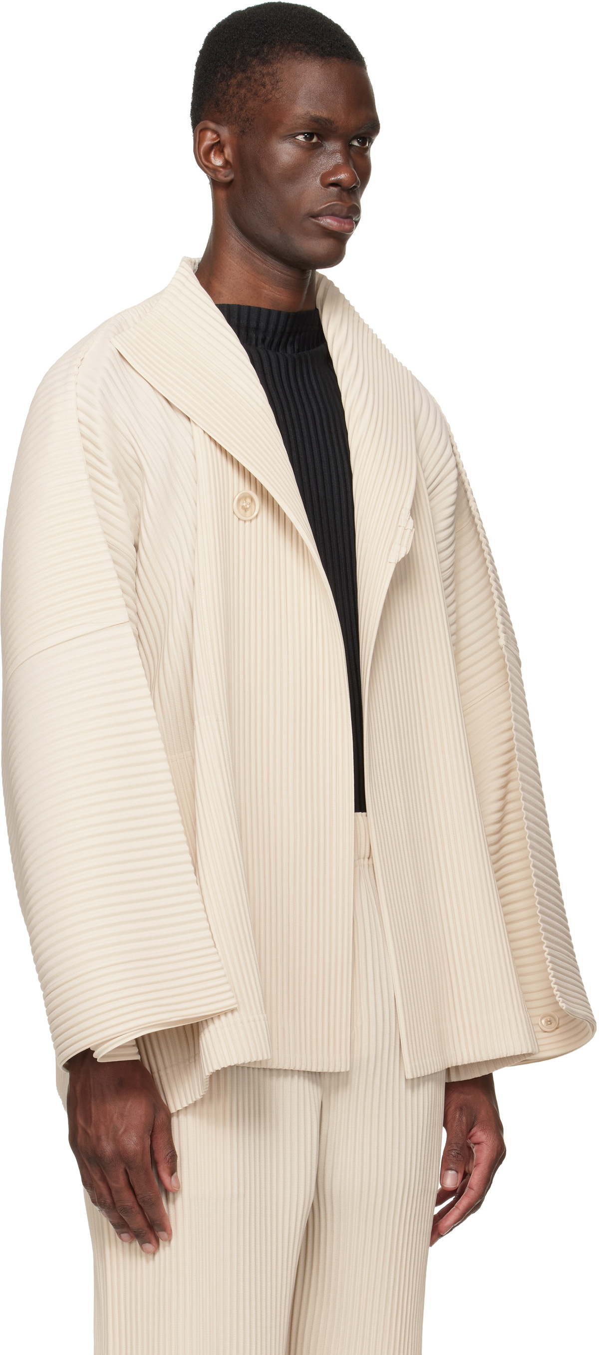 HOMME PLISSÉ ISSEY MIYAKE Beige Wear Or Wrap Jacket