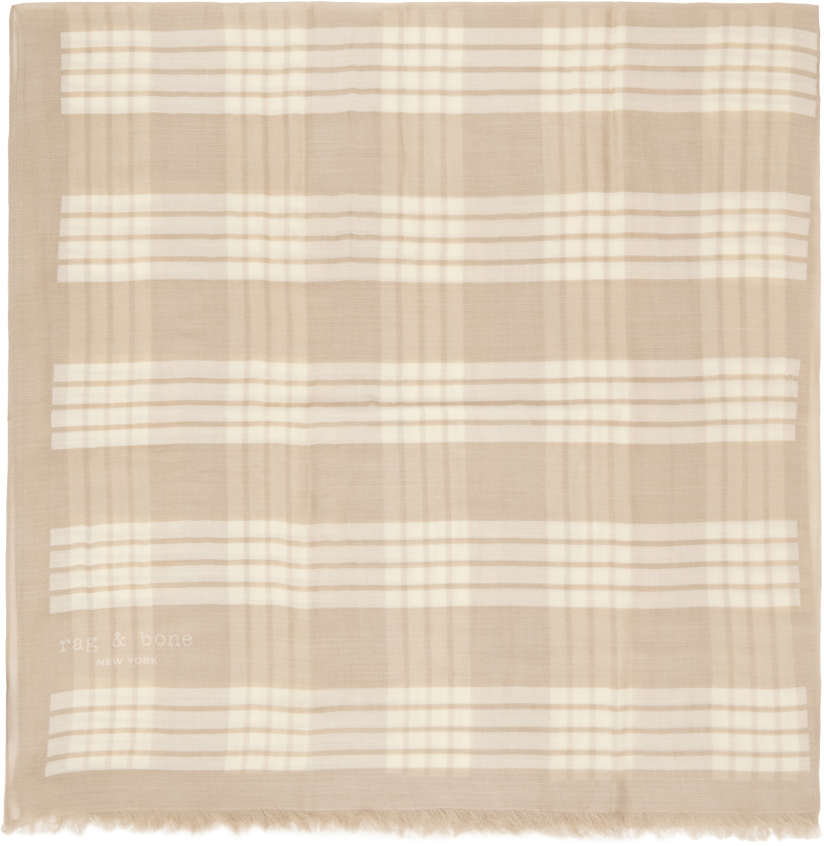 rag & bone Beige Harlow Geo Scarf