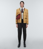 Gucci - Linen and cotton checked jacket