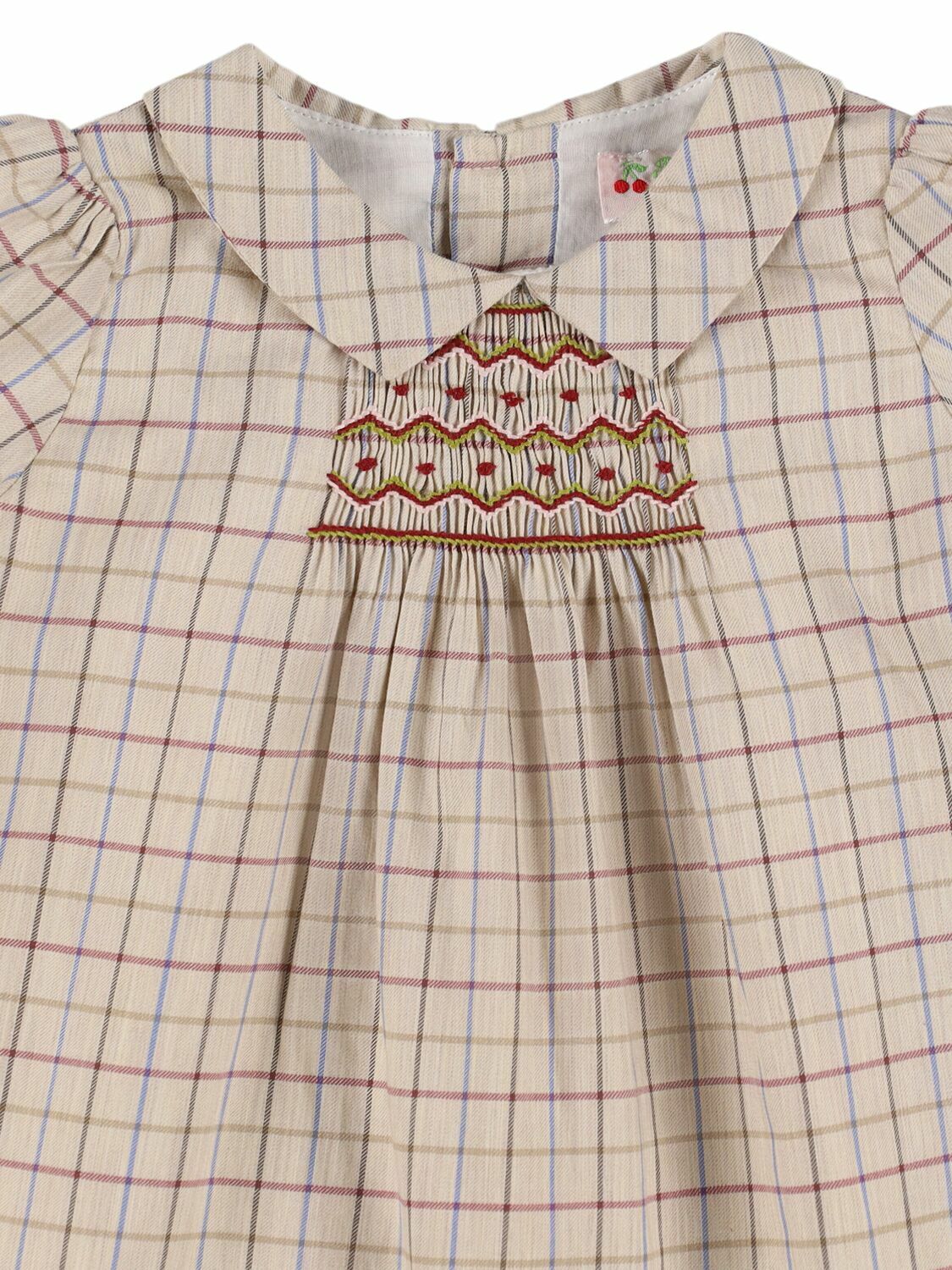BONPOINT Check Printed Cotton Dress