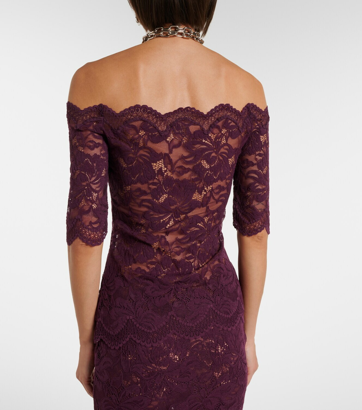 Rabanne Off-shoulder lace top