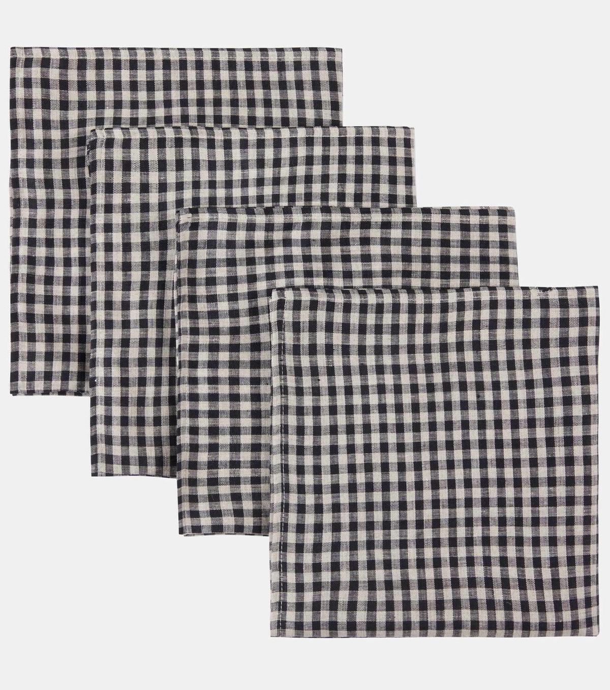 Once Milano Set of 4 gingham linen napkins