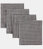 Once Milano Set of 4 gingham linen napkins