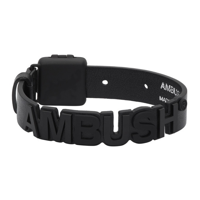 Photo: Ambush Black Nameplate Bracelet