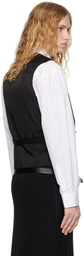 Ann Demeulemeester Black Ove Asymmetric Closure Waistcoat