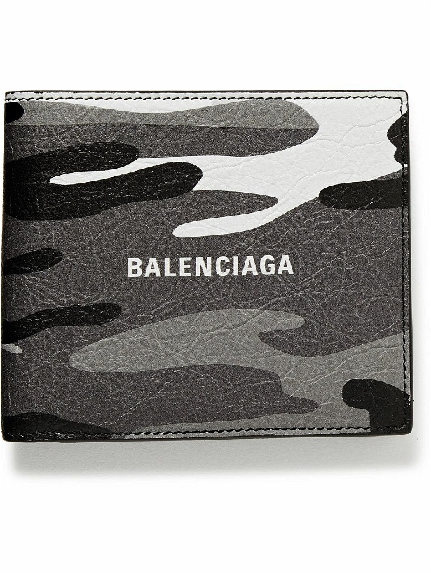 Photo: Balenciaga - Logo and Camouflage-Print Textured-Leather Billfold Wallet