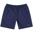 Nike Men's Solo Swoosh Woven Short in Midnight Navy/White